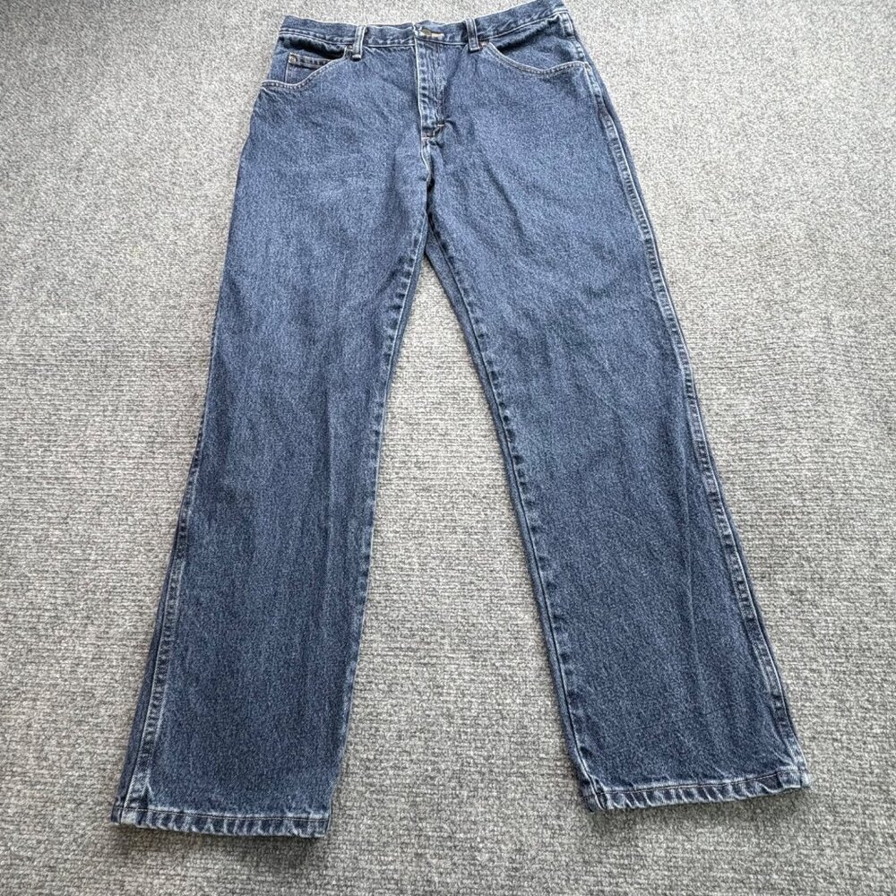 Wrangler Jeans Mens 36x30 Blue Straight Y2K Workwear Cowboy Ranch Western Rugged